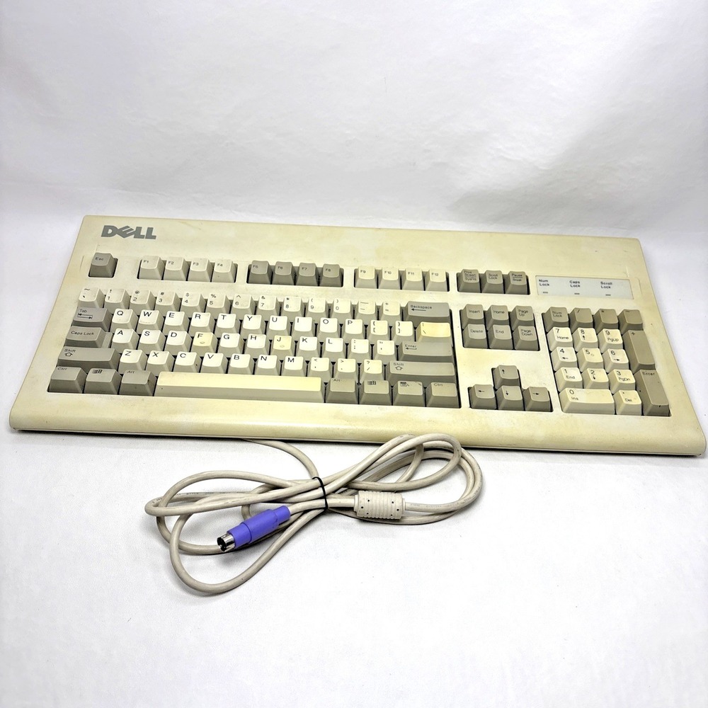 Vintage‎ Dell AT101W Keyboard Wired Mechanical GYUM90SK PS/2
